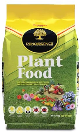 Renaissance Organic Plant Food – 10 kg Bag – All Purpose Fertilizer for Outdoor & Indoor Gardens – Slow Release Natural Soil Fertiliser for House Plants, Vegetables, Fruit Trees, Roses & Grass