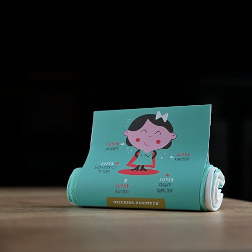 HappyLife Geschirrhandtuch Geschirrtuch (Super Mama)