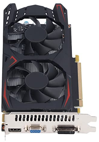 Bewinner Tarjeta Gráfica GTX550TI, GDDR5 192BIT 1.5GB Tarjeta Gráfica para Juegos con Doble Ventilador, PCIE X16 Tarjetas Gráficas de Video para Computadora Compatible con Win7(32) Win 10