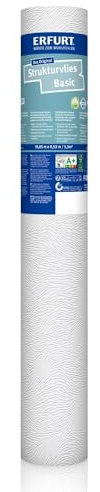Erfurt Strukturvlies Basic 408 überstreichbare Vliestapete weiß Strukturtapete 1 Rolle 10,05 x 0,53m