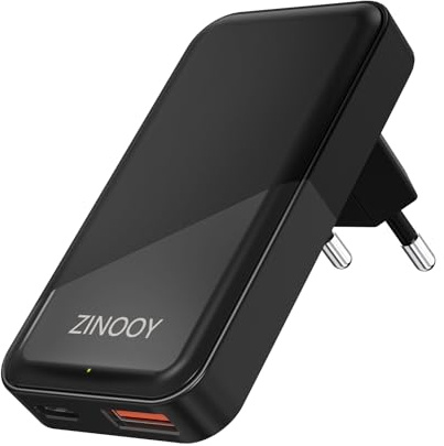 Zinooy USB C-laddare, platt Apple-laddare med 2 portar och 20 W PD-utgång, snabbladdare för iPhone 15/15 Pro 14 13 12 11 SE och Sumsung Galaxy, smal storlek för alla trånga utrymmen