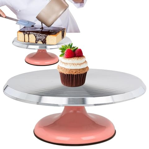 Moreeulsi Alzata per torta rotante, tavolo girevole per torta - Alzata per girare la torta,Alzata girevole per torta, Alzata girevole per torta, Strumenti da forno per cupcake, pasticcini e