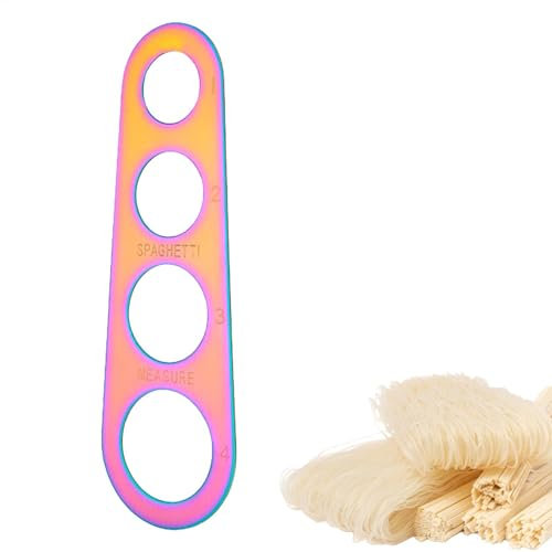 Tamaños de porción para medir espaguetis | Gadgets de control de porciones de pasta de acero inoxidable | Herramienta de medición de espaguetis | Dispositivo medidor rápido de regla de espaguetis para