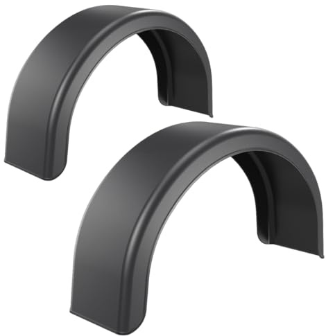 DOMAR Spritzschutz 20x115cm, Kunststoff Kotflügel für PKW Anhänger, schwarz, robust und leicht mit Flacher Oberfläche (2)