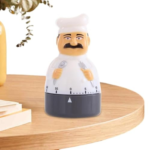 Timer Di Uova Da Cucina - Progettazione Di Cucina Chef, 60 Minuti Di Allarme Da Cucina | Allarme Rotante Con 60 Minuti, Timer Da Cucina Con Display LCD Con Orologio, Timer Cucina Per Le Uova Per Caffè