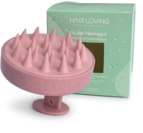 Hair Loving Soft Eco Scalp Massager | Gentle Silicone Bristles for Scalp Exfoliation & Hair Growth Stimulation | Suitable for All Hair Types (Rose Pink)
