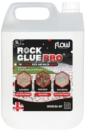 Dunnet Tools 5L Gravel Glue For Bonding Stones Outdoor Use Gravel Binder Block Paving Sealer Pet Friendly And Non Toxic Rock Glue For Stones Ready To Use Garden Path, Patio And Border Sealant