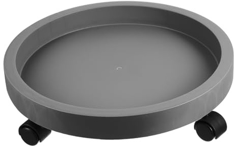 Yardwe Plateau à roulettes pour Pot De Fleur Support Mobile pour Jardinières Intérieures Et Extérieures avec Bac De Récupération Eau Intégré