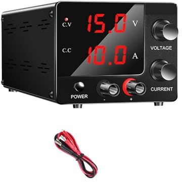Fuente De Alimentación CC De Laboratorio Regulada Y Ajustable, Regulador De Voltaje Variable De 15 V, 30 V Y 10 A, Estabilizador De Corriente De Alta Estabilidad(Mini 15V10A)