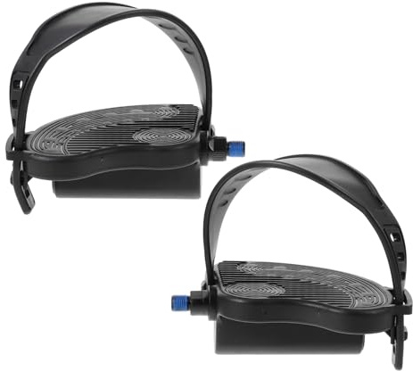 Milisten 2sätze Fahrradpedale rutschfeste für Heimtrainer Bikes mit Riemen Pedale für Indoor-Cycling Training