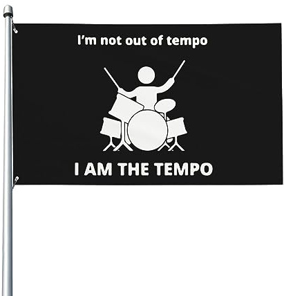 I Am The Tempos Bandiera Vacanza Durevole Bandiera Da Cortile Stampa Striscione 90X150Cm Per Spiaggia Il Portico Soggiorno