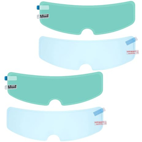 SOIMISS 4pièces Film Antibuée pour Visière de Casque Moto Lot de Films Protecteurs Réutilisables Empêche la Buée Gouttes sur Écran de Casque