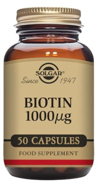 Solgar Biotin 1000 µg Vegetable Capsules - Pack of 50 - For Healthy Hair and Skin - Promotes Energy and Vitality - Vegan
