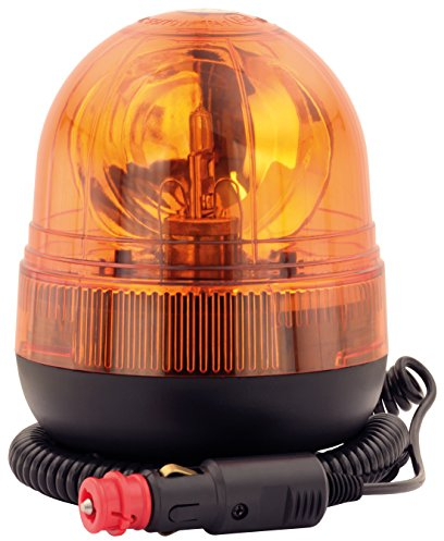 AdLuminis Halogen Rundumleuchte orange, verschiedene Ausführungen, Blinkleuchte 12V 24V, ECE R65 Straßenverkehr Zulassung, KFZ Warnleuchte (b - Ei-Form mit Magnet-Fuß)