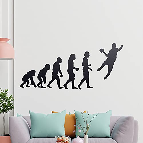 KIWISTAR Evolution - Handball Ballsport Verein Olympia Wandtattoo in 6 Größen - Wandaufkleber Wall Sticker - Dekoration, Küche, Wohnzimmer, Schlafzimmer, Badezimmer