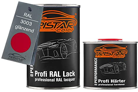 RAL 3003 Rubinrot brillant Pot de peinture automobile 2K 1,5 litre / 1500 ml durcisseur inclus