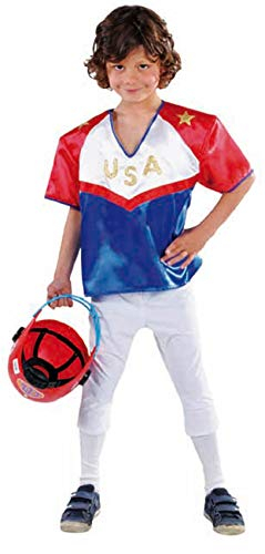narrenkiste M214065-176-A blau-rot Junge Kinder American Football Kostüm Sport Uniform Gr.176