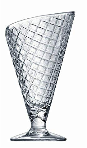 Visiodirect Lot de 6 Coupes à Glace Gelato en Verre - 28 cl