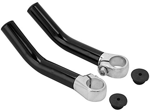 VGEBY1 2 Pieces Bicycle Handle Bar End, Aluminum Alloy Bike Bar End, Cycling Replacement Accessory(Black)
