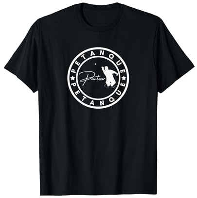 Boule Petanque Pointeur legen Boulespieler Boulekugeln Logo T-Shirt, Herren, Schwarz, L