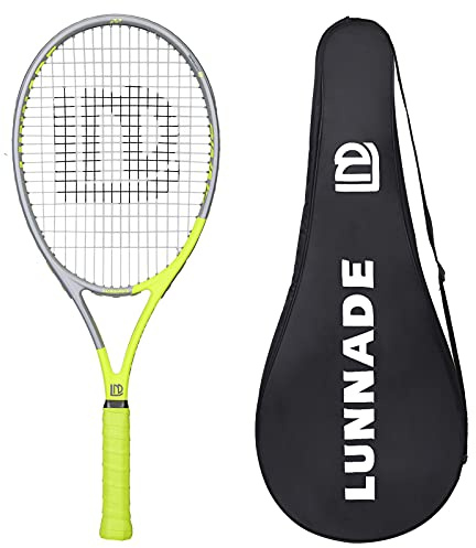 LUNNADE Tennisschläger für Erwachsene, 27 Zoll Leicht Tennisschläger mit Hülle, Geeignet für Damen Herren Anfänger und Fortgeschrittene