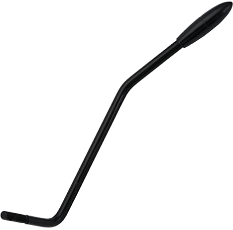 Musiclily Pro 4,8mm Stahl Gewinde Tremolo Arm Whammy Bar Tremolohebel für Fender American Strat Style E-Gitarre, Schwarz mit Schwarzer Kappe