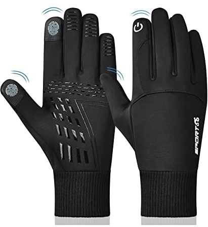 WPLSI Guanti Invernali, Touch Screen Antivento Guanti Sportivi per Uomo Donna, Caldo Antiscivolo Sportivo,Idea per Corsa, Ciclismo, Arrampicata