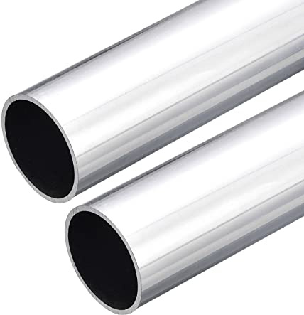 sourcing map 2 Stück 6063 Aluminium Rundrohr 29mm Innendurchmesser Alurohr 32mm Außendurchmesser Aluprofil Metallrohr 300mm Länge Aluminium Rohr für Industriebau Bastelprojekte Heimdekoration