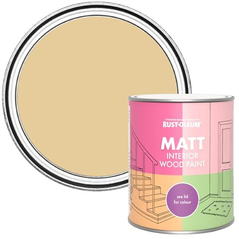 Rust-Oleum Yellow Interior Wood Paint in Matt Finish - Sandstorm 750ml