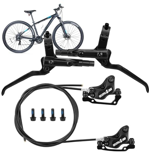 Mountainbike-, Fahrrad-Scheibenbremsen-Set - 2-teiliges Scheibenbremsen-Set aus Aluminiumlegierung - Rechts hinten 1600 mm, links vorne 850 mm, robustes Fahrradbremsen-Set für Fatbikes, Rennräd