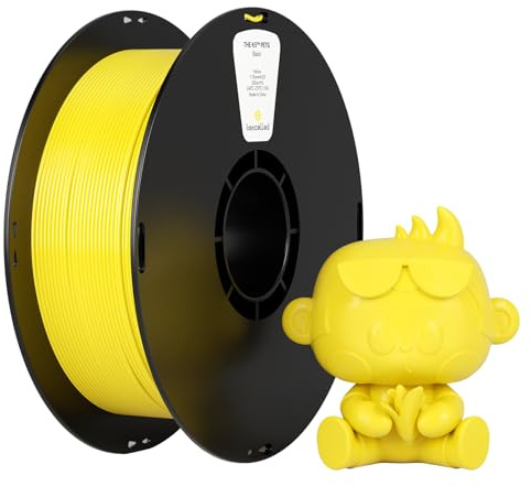 kexcelled PETG Gelb Filament 1,75mm Chemische Resistenz 3D Druck Material +/- 0,03mm 1kg Spule für Modellgestaltung FDM-Drucker