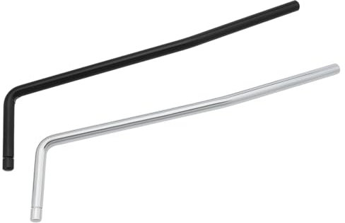 YINETTECH 2 STK. 6mm Push-in Tremoloarm Passend für E-Gitarre mit Tremolo Bridge System E-Gitarre Tremolo Bridge Schwarz Silber