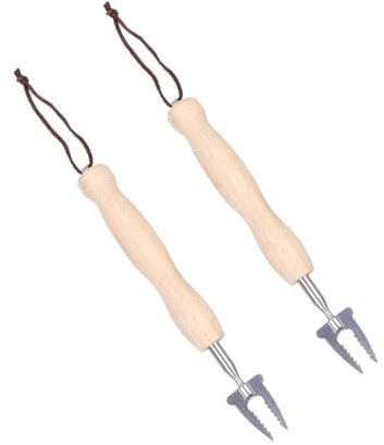 SHOWERORO 2pezzi Forchette Per Barbecue Telescopiche Con Manico in Legno Zucca in Acciaio Inossidabile Utensili Retrattili Per Campeggio e Falò All Aperto