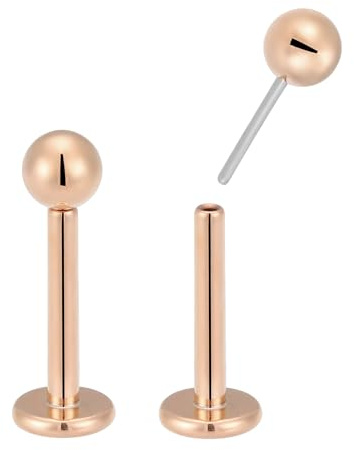 365 Sleepers (20G/8mm/2mm) titanio sin rosca, labio Monroe de bola trago tabique nasal hélix torre cartílago pendientes joyería para piercing corporal