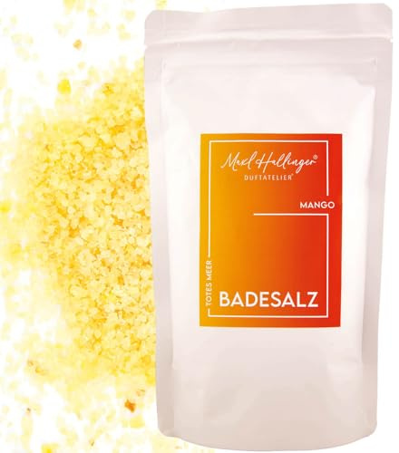 Hallingers Genuss Manufaktur Badesalz Edition Maxl Hallinger Duftattelier – Badezusatz mit Totes Meer Salz im edlen Geschenkbeutel, Wellness & Spa für Frauen, feine Geschenkidee, auch für Weihnachten