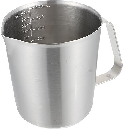 KICHOUSE Jarra Espumadora De Leche Taza Medidora Tetera Versátil Taza Graduada Leche y Báscula De Cocina