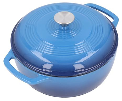 Pentola in Ghisa Smaltata, Bastoncino, Adatta per Cuocere Al Forno, Cucinare, Pentola Rotonda con Coperchio