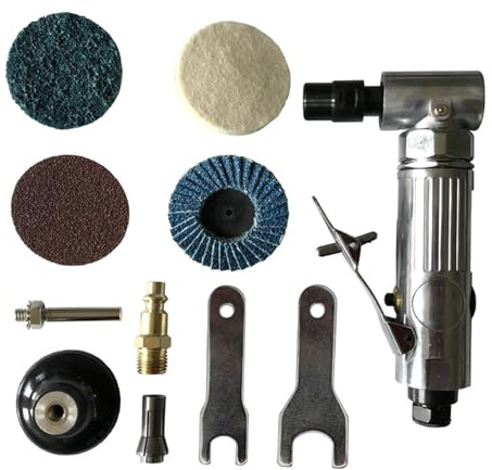 Smerigliatrice angolare pneumatica efficiente per mobili e saldatura, completa di strumento di rettifica