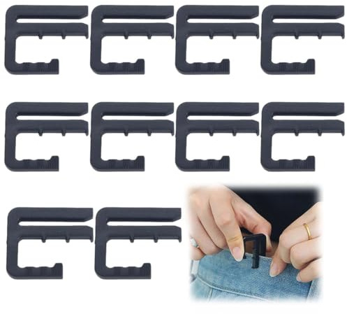 Juguta 10 Stück Einstellbar Hosenbund Enger Machen,Verstellbare Nagelfreie Taillenschnallen,Hosen Expander Button, Nähfreiknopf Button Pins Abnehmbarer Jeansknopf Hosen Clips