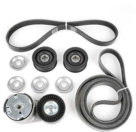 Tykick Serpentine Belt Tensioner and Idler Pulley Kit for Maserati Ghibli Levante Quattroporte S Q4 2014 2015 2016 2017 2018 2019 2020 2021 2022 3.0L V6 Replaces 278940 278950 286570 243857