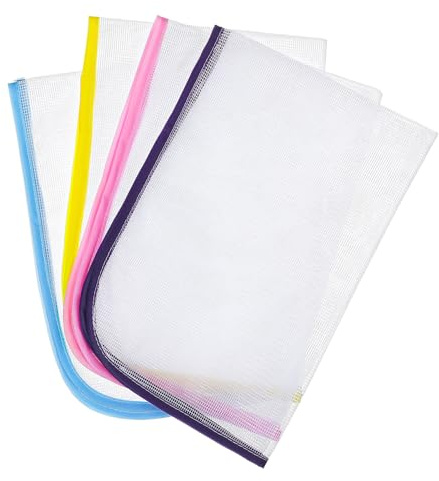 Teaaha Protective Pressing Cloth for Ironing, 4 Pack Ironing Clothes to Protect Clothes, Protector Insulation Mat Scorch Saving Mesh Iron Board Cover Pad Press Cloth Scorch Iron Cloth(4 Colors)