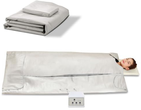 HGTRH Coperta per Sauna, Sauna da Casa Portatile Controllo della Temperatura Timer Regolabile Filamento Riscaldante in Fibra di Carbonio Perdita di Peso Allevia l'affaticamento Fisico