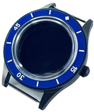 NLNKDTDPAK 40 mm retro kupolformad passform for NH35 NH36 NH34 ETA2824 PT5000 klockfodral med safirkristall lysande keramikram(A2 Blue Bezel,NH35 NH36 NH34)