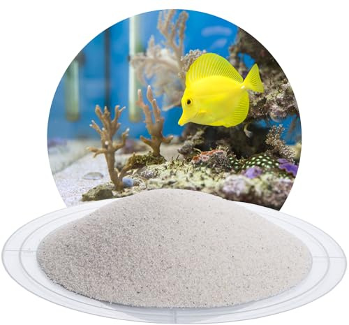 Schicker Mineral Aquariumsand weiß 10 kg 0,4-0,8 mm, feiner Aquariensand | Gewaschen, ungefärbt, kantengerundeter Bodengrund, Sand für Süßwasseraquarien, Meerwasseraquarien, Aquascaping, Aquarium