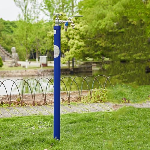 Columna de agua para jardín al aire libre con extensor de grifo, soporte decorativo para hidrante de fuente para patio trasero y garaje