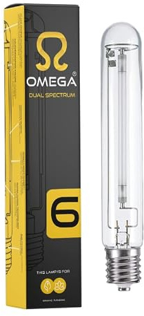 Omega Dual Spectrum Grow Lamp Full Cycle HID Lighting | Growth & Flowering | Balanced Red, Blue & UV Output with Advanced Ceramic Tube Technology | Indoor Hydroponic Grow Light Bulb