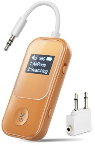 Trasmettitore-ricevitore Bluetooth Nulaxy con schermo, per 2 AirPods/cuffie