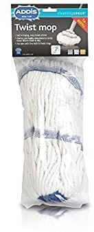 Addis Twist Mop In White And Metallic Silver