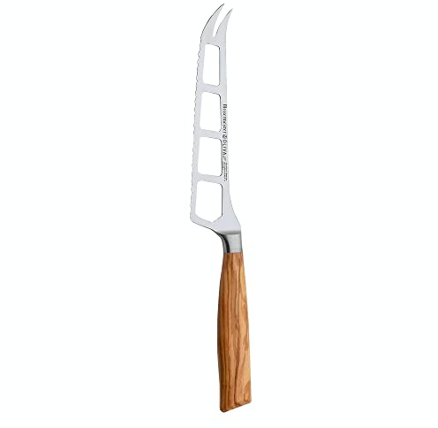 Messermeister Oliva Elite 5.5” Cheese & Tomato Knife - Fine German Steel Alloy Blade & Natural Mediterranean Olive Wood Handle - Rust Resistant & Easy to Maintain