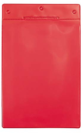 Djois, 162003 - Magnetische Logistik-Identifikationshülle, A4, Hochformat, Rot, 10 Stück, für Dokumente, ISO-Farben, Obereinschub, Starke Magnetleiste, Perfekt für Fabriken